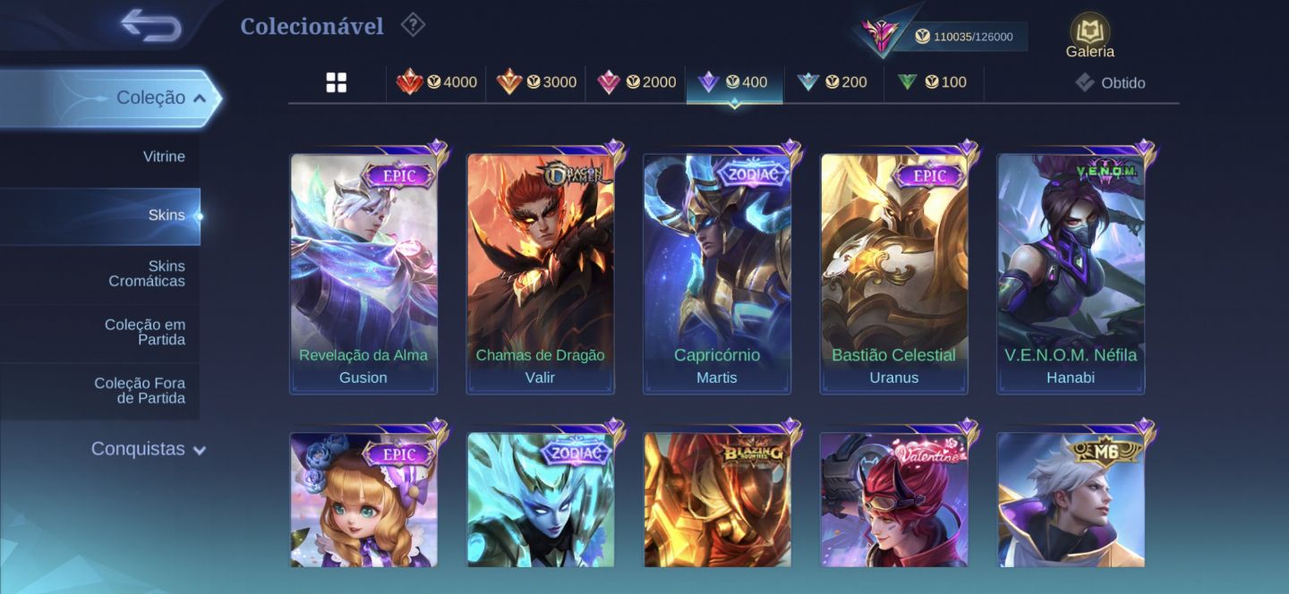 CONTA MOBILE LEGENDS GEMADA