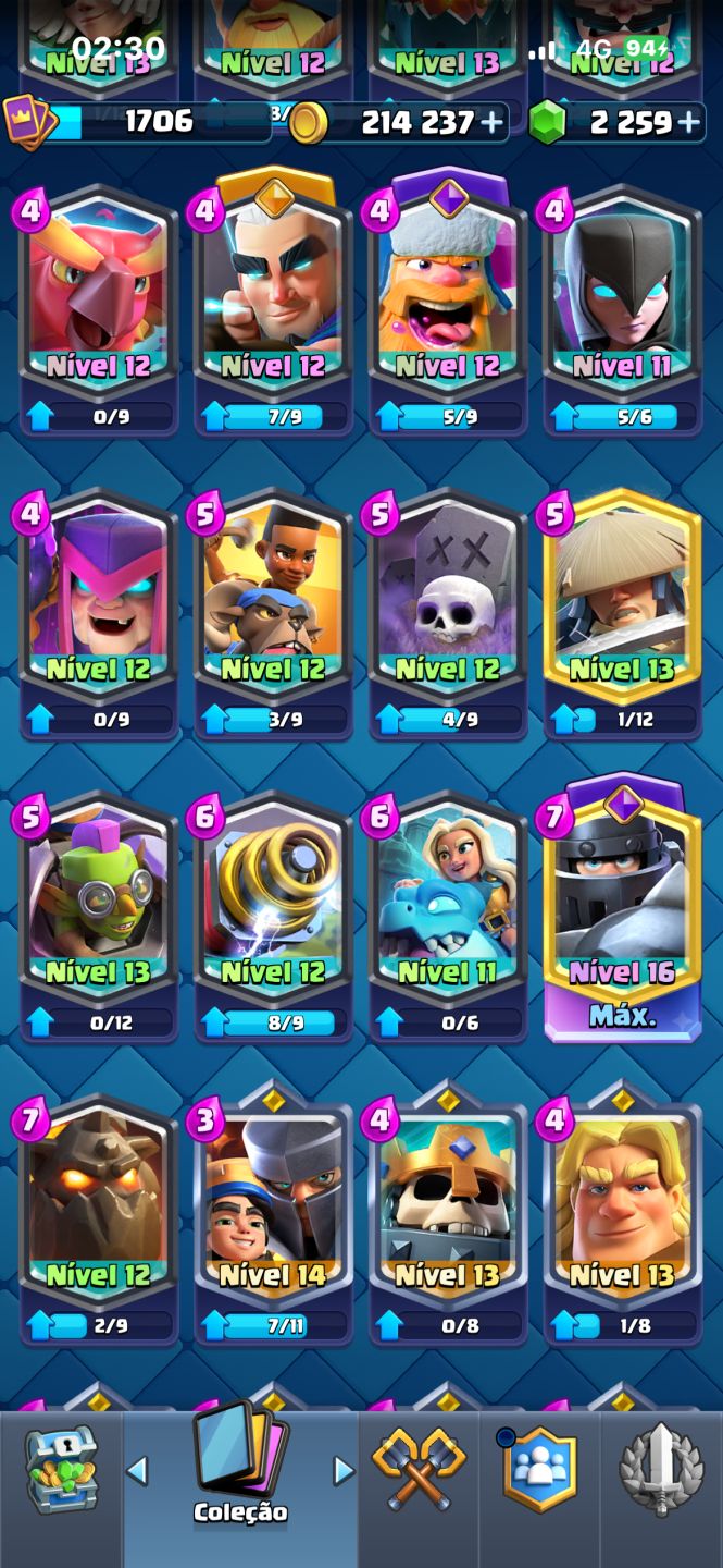 Conta Clash royale 12.600 troféus GEMADA
