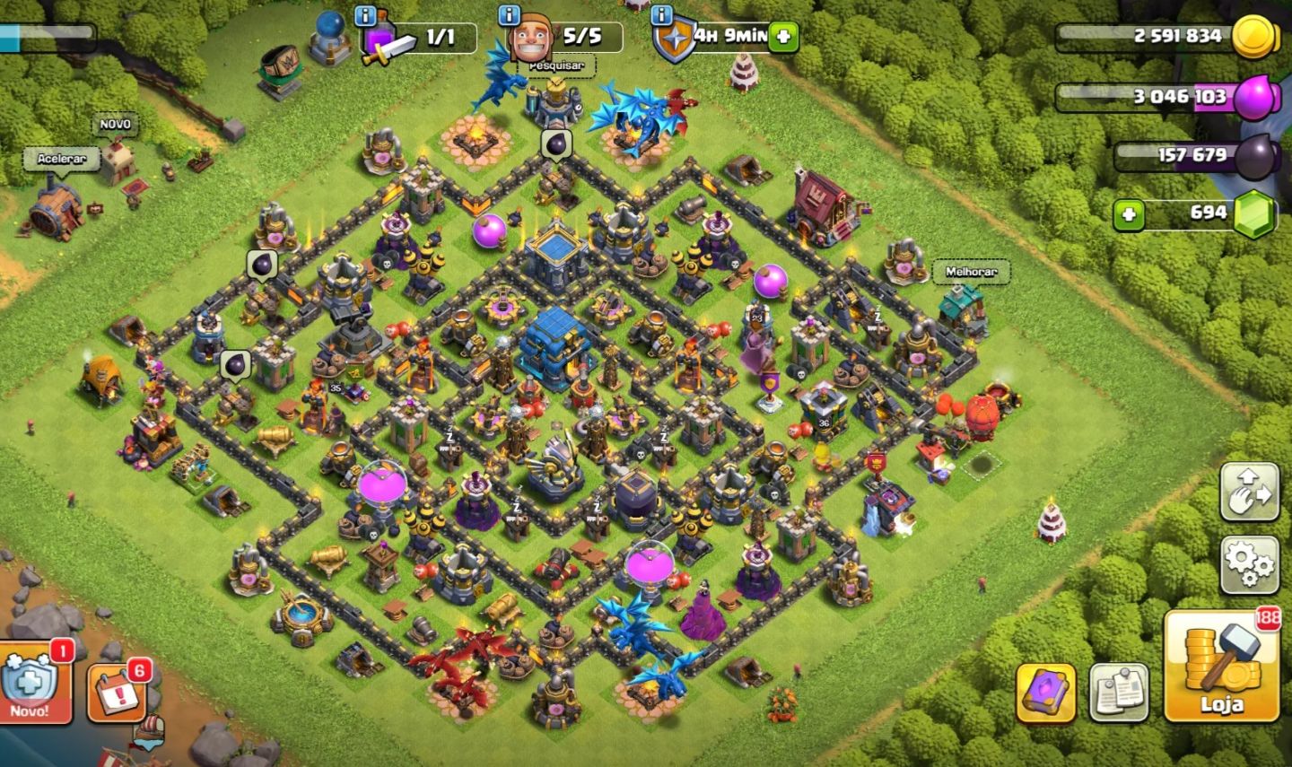 Contas Clash Of Clans Cv 12 Bem Upada | Full Acesso