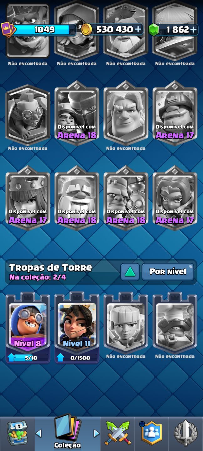 CONTA BRAWL STARS COM SHELLY ESTELAR+CLASH ROYALE
