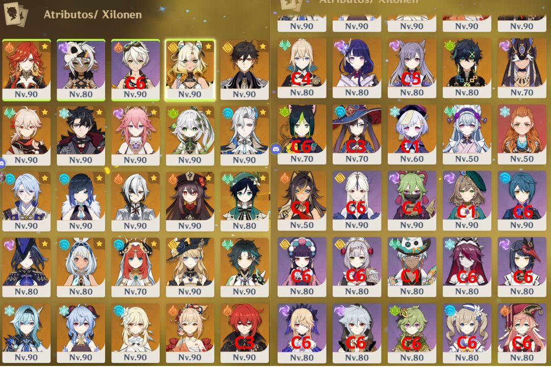 MAIN ACCOUNT GENSHIN IMPACT AR 60 SERVER AMERICA 65 5 MT RECURSO + ZZZ ACCOUNT