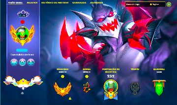 PYKE NOITE APAVORANTE + [ GOLD COM MMR ALTÍSSIMO ] + [ SKINS LENDÁRIAS ]