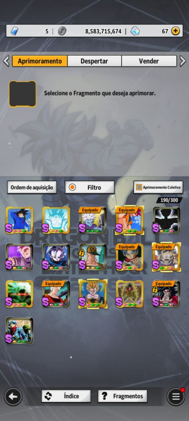 CONTA END GAME DRAGON BALL LEGENDS
