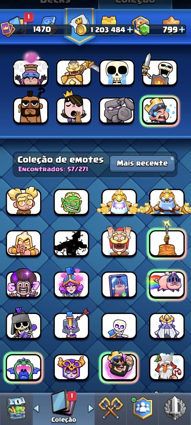 Conta Clash Royale com cartas nível max, evoluções e heróis.