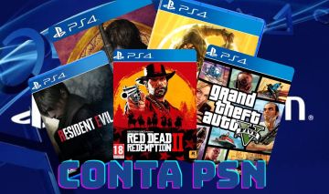 Conta PS (PS4/PS5) - RE4 Remake, GTA V, RDR2, Bloodborne, MK11 Ultimate + Jogos