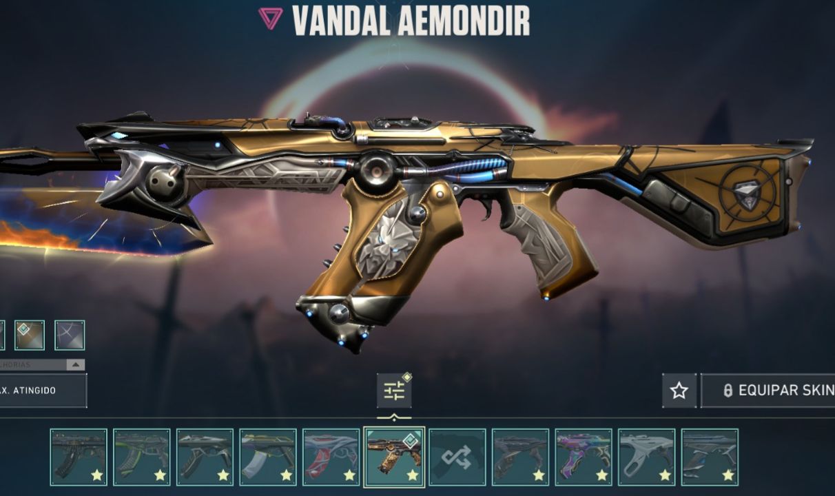 Conta de valorant com muitas skins e chaveiro imortal