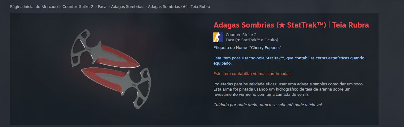 Adagas Sombrias | Teia Rubra StatTrak