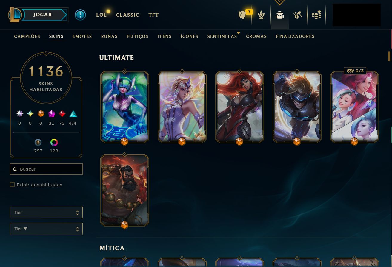 CONTA LOL RARISSIMA UNICO DONO