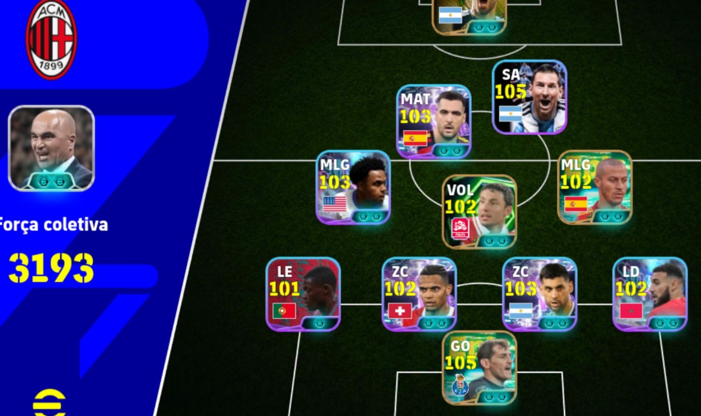 CONTA eFOOTBALL SUPER UPADA | ELENCO FORTE MUITOS CRAQUES