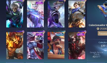 CONTA MOBILE LEGENDS ANTIGA E VARIAS SKINS