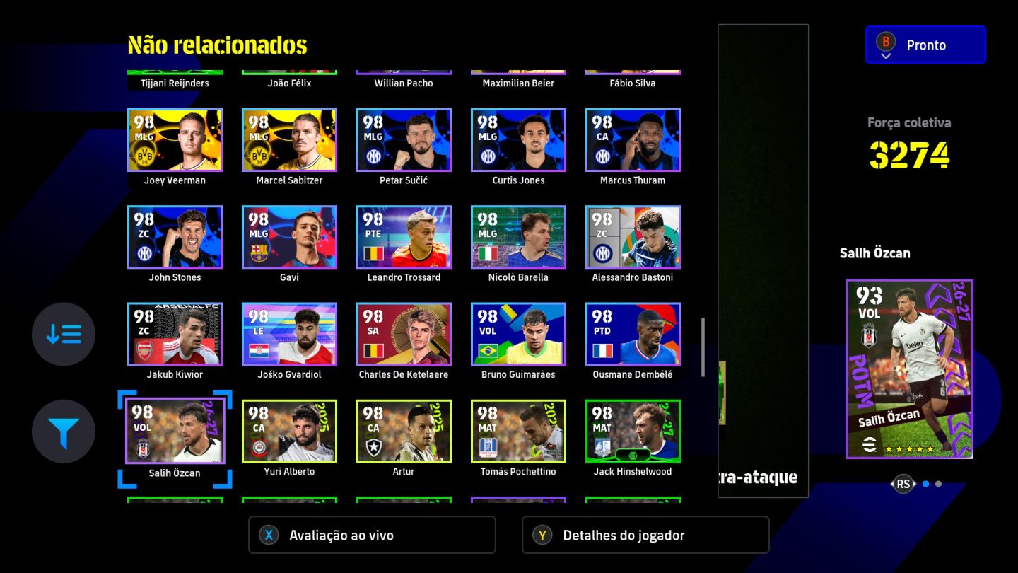 Conta eFootboll (steam) muitos jogadores meta