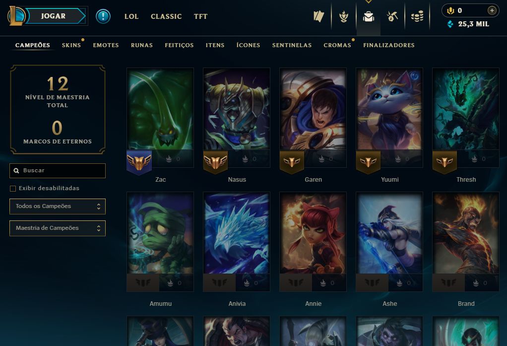 [Entrega Automática] Conta Lol Platina, 25K Ea, 44 Skins, Upada na Mão, Lvl 37