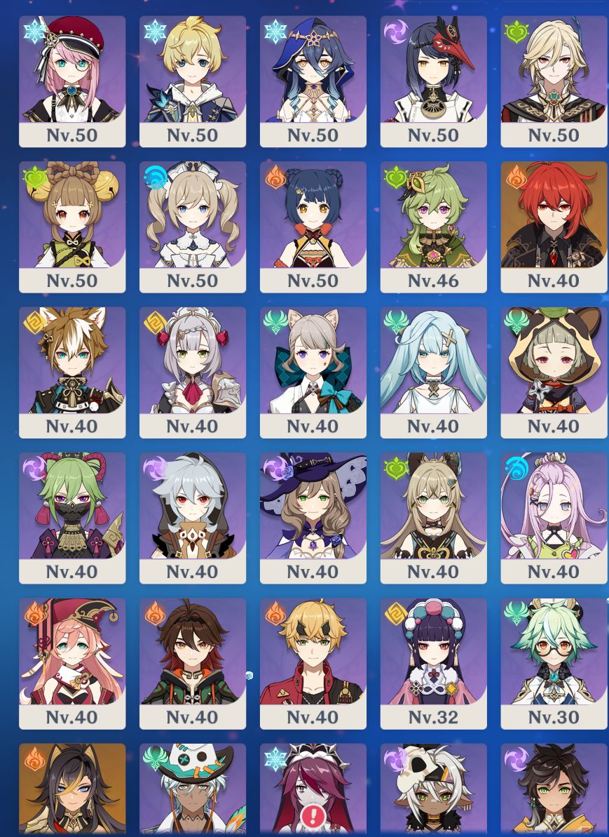 CONTA GENSHIN | ARLECCHINO+ HU TAO+ XILONEN C1 | RAIDEN FURINA NAHIDA MAVUIKA