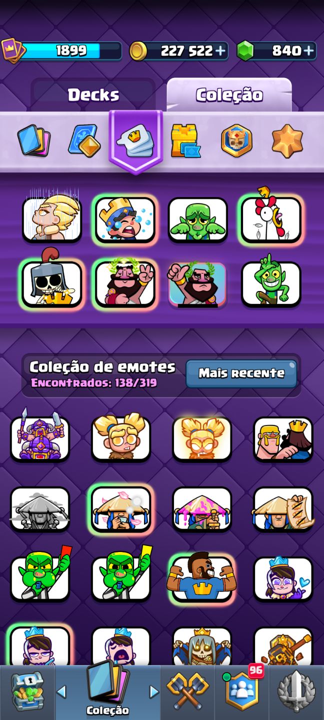 UMA DAS MELHORES CONTAS DE CLASH ROYALE EXTREMAMENTE BEM CUIDADA PRA SAIR RÁPIDO