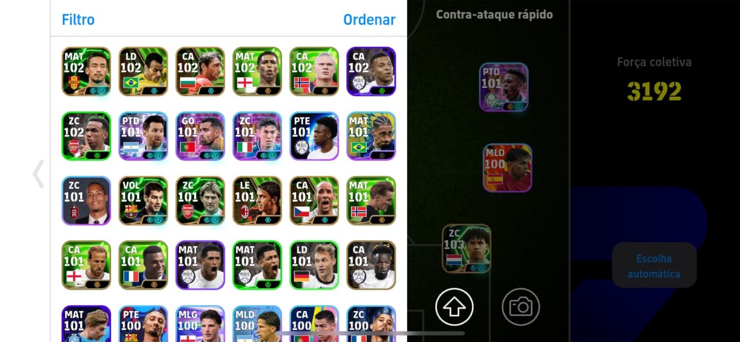 CONTA EFOOTBALL COM NEYMAR TRIO MSN 107, SUAREZ DO TRIO E E CIA