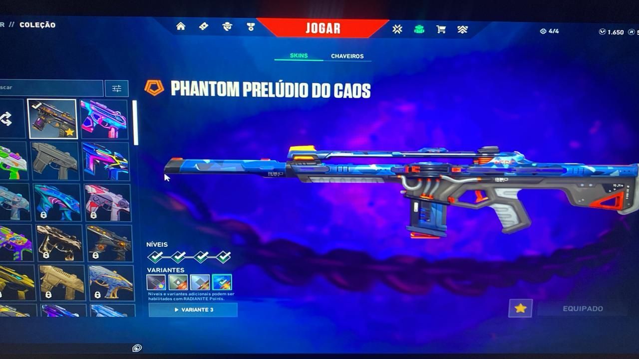 1,6k gastos Conta valorant bastante skin