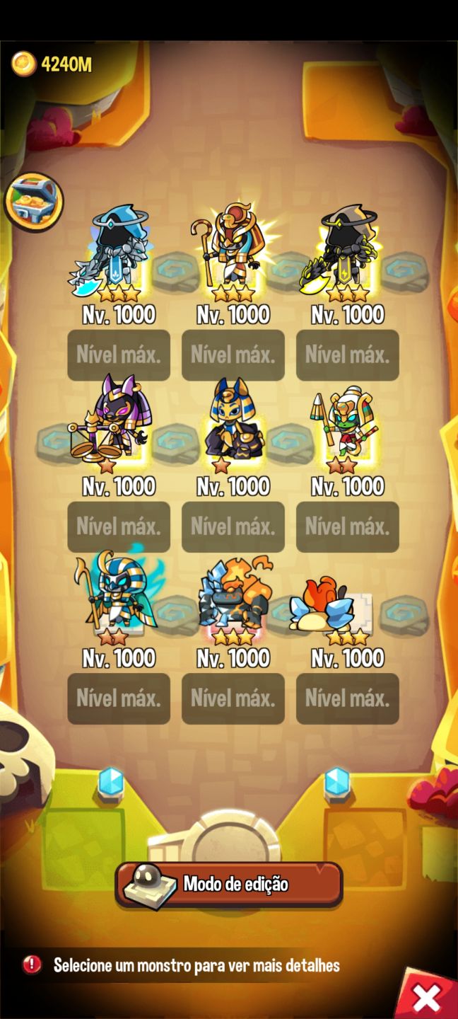 Conta de Summoners com monstros insanos le a descrição