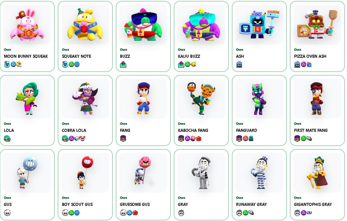 CONTA BRAWL STARS | RARA | ANTIGA | 30 MIL TROFÉUS | 72 BRAWLERS | 164 SKINS