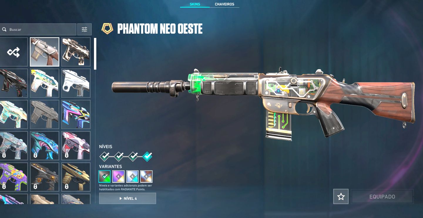 Conta valorant com skin de faca vandal e phantom