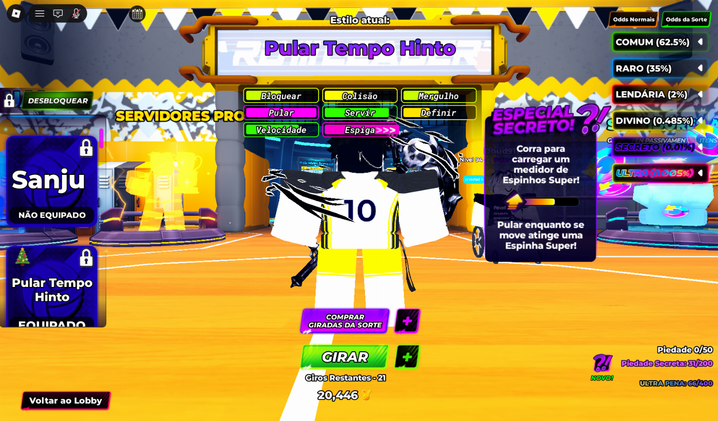CONTA VOLLEYBALL LEGENDS SUPER UPADA E BLOX FRUITS