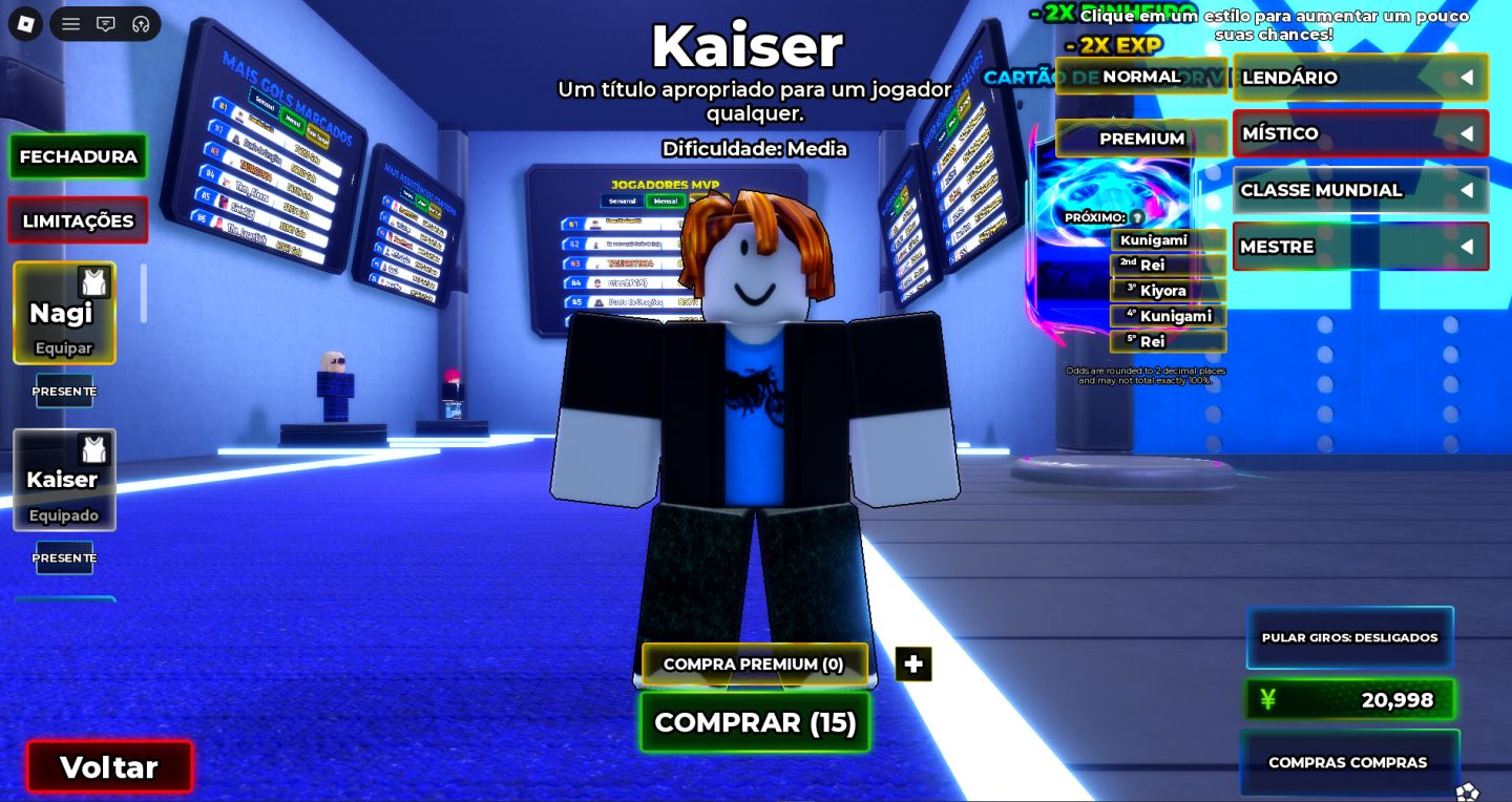 Contas Blue Lock Rivals | 2 Slots + 1 nel | World Class Fluxo | Lv 10+