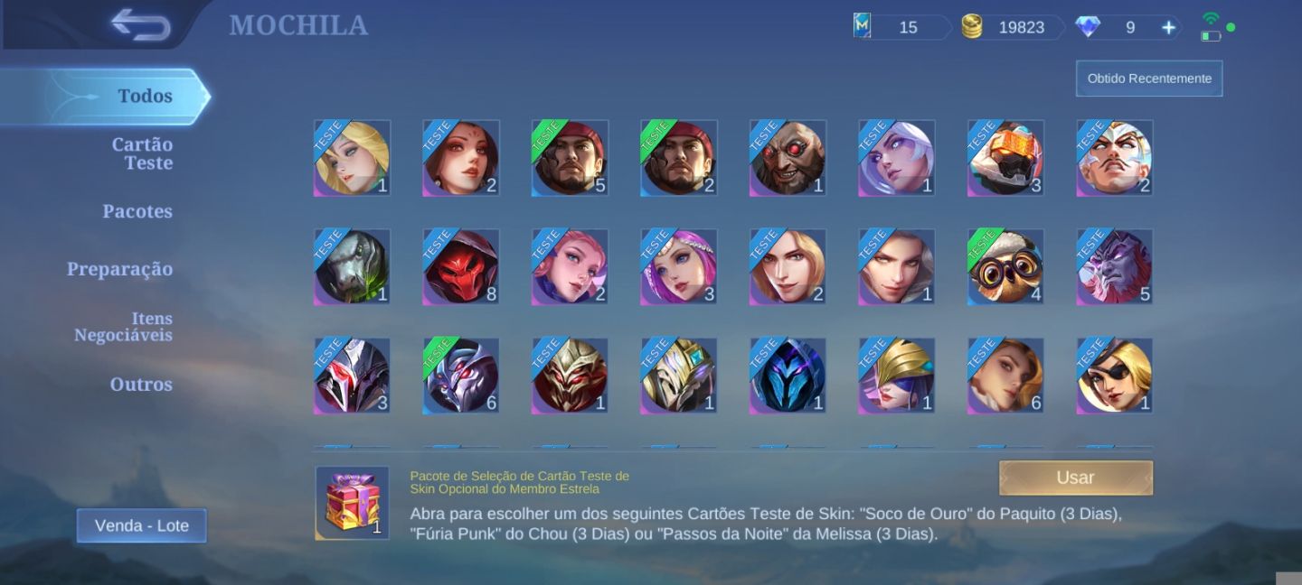 CONTA MOBILE LEGENDS 96 HERÓIS | 238 SKINS | COLECIONADOR RENOMADO III