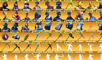 CONTA DE FORTNITE TRAVIS SCOOT - IKONIK - MINTY - MACHADO LEVIATÃ - STW FUNDADOR