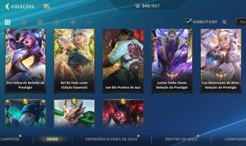 Super conta wildrift mais de 500 skins