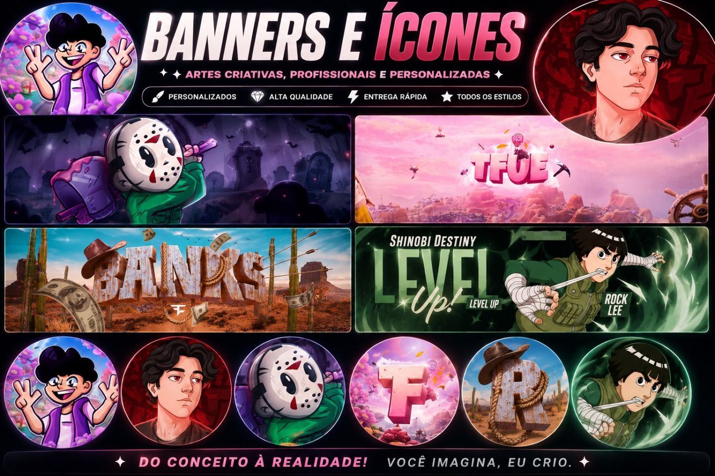 Designer Gráfico Thumbnail, Banner, Logo, Edição de Fotos e Artes Personalizadas