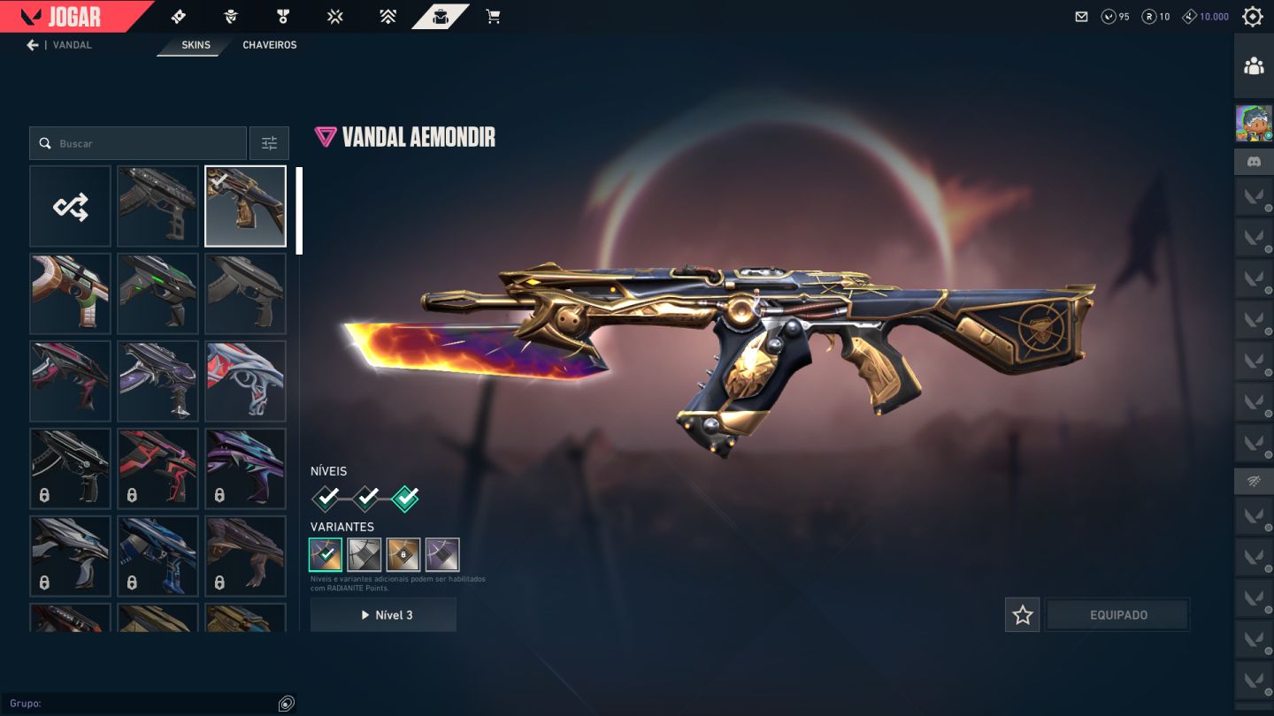 CONTA VALORANT COM AS SKINS MAIS DESEJADAS DO GAME