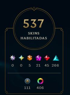 CONTA LOL - DIAMANTE IV +500 SKINS +300 ESSENCIAS MÍTICAS E TODOS OS CHAMPS