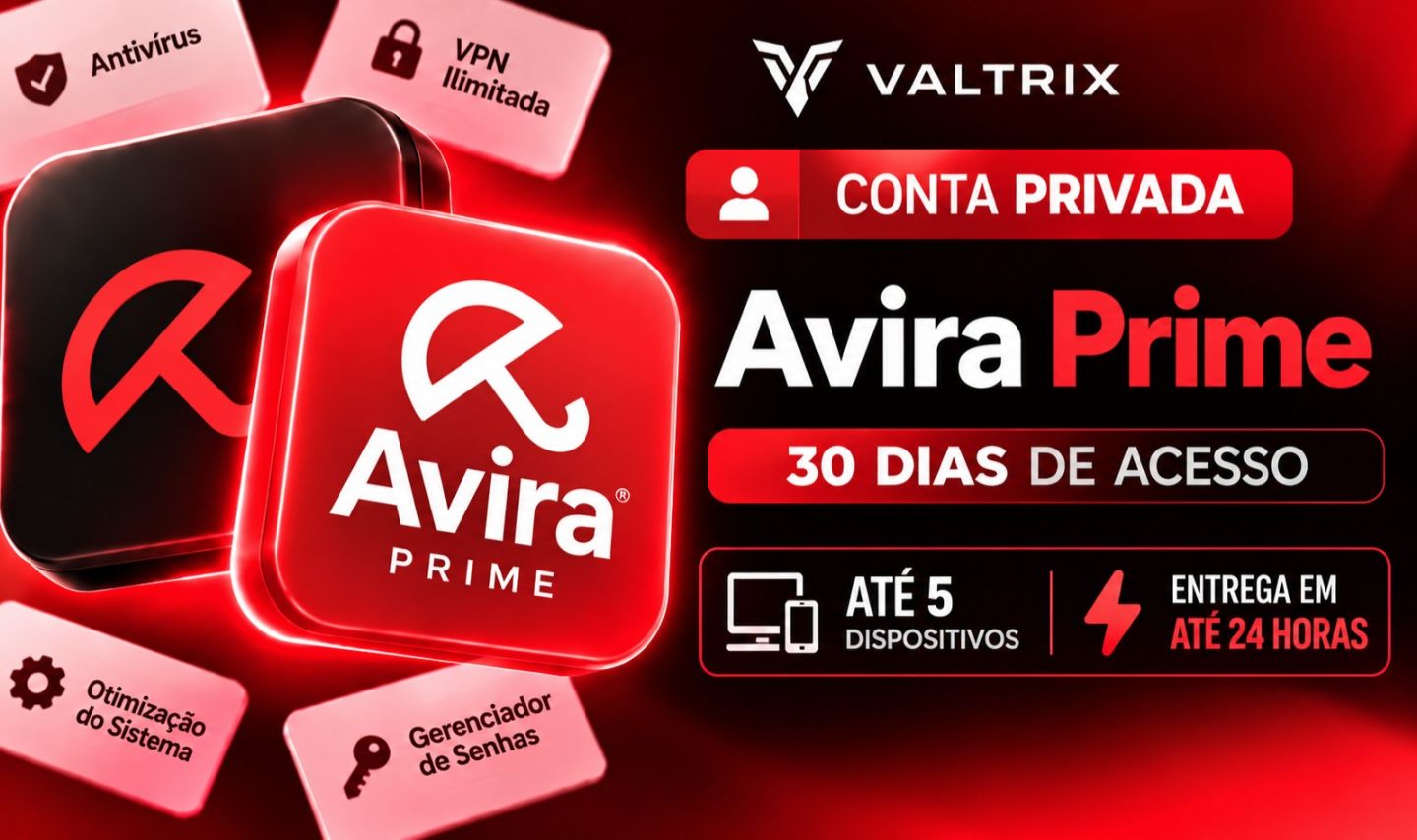 Avira Prime | 5 Dispositivos | 30 Dias | Conta Privada