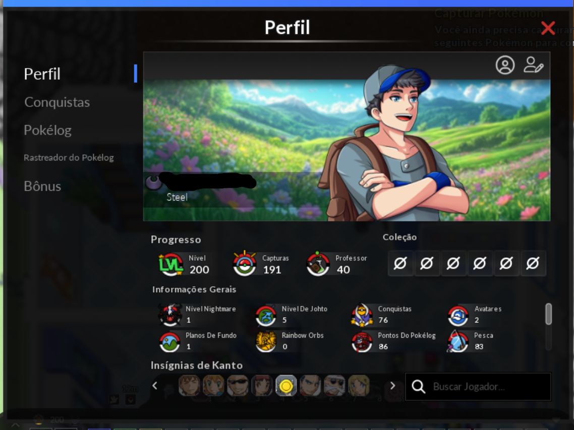 Conta Nível 200 / 13Kk Cash Mais Pokes