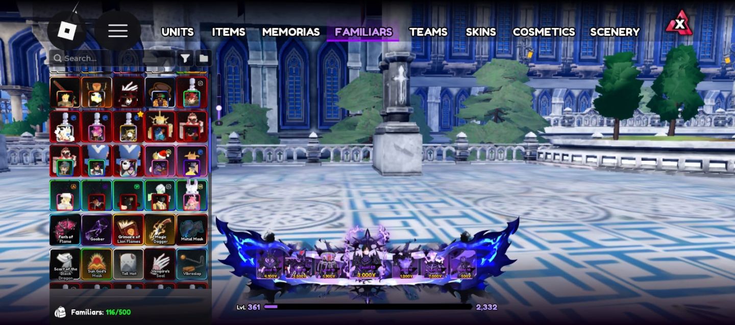 Conta Anime Vanguards Endgame + Skins Roblox