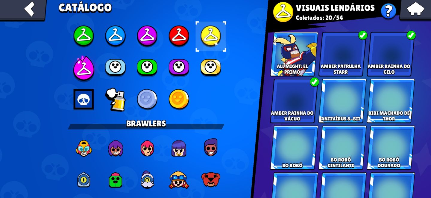 Conta Insana Brawl Stars 76K Troféus | Quase Full | Power 11