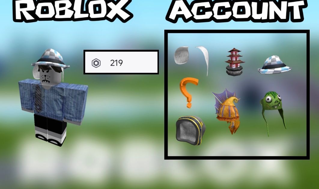Conta ROBLOX Com White dog ears + Question mark + 219 ROBUX + 6 Toycodes