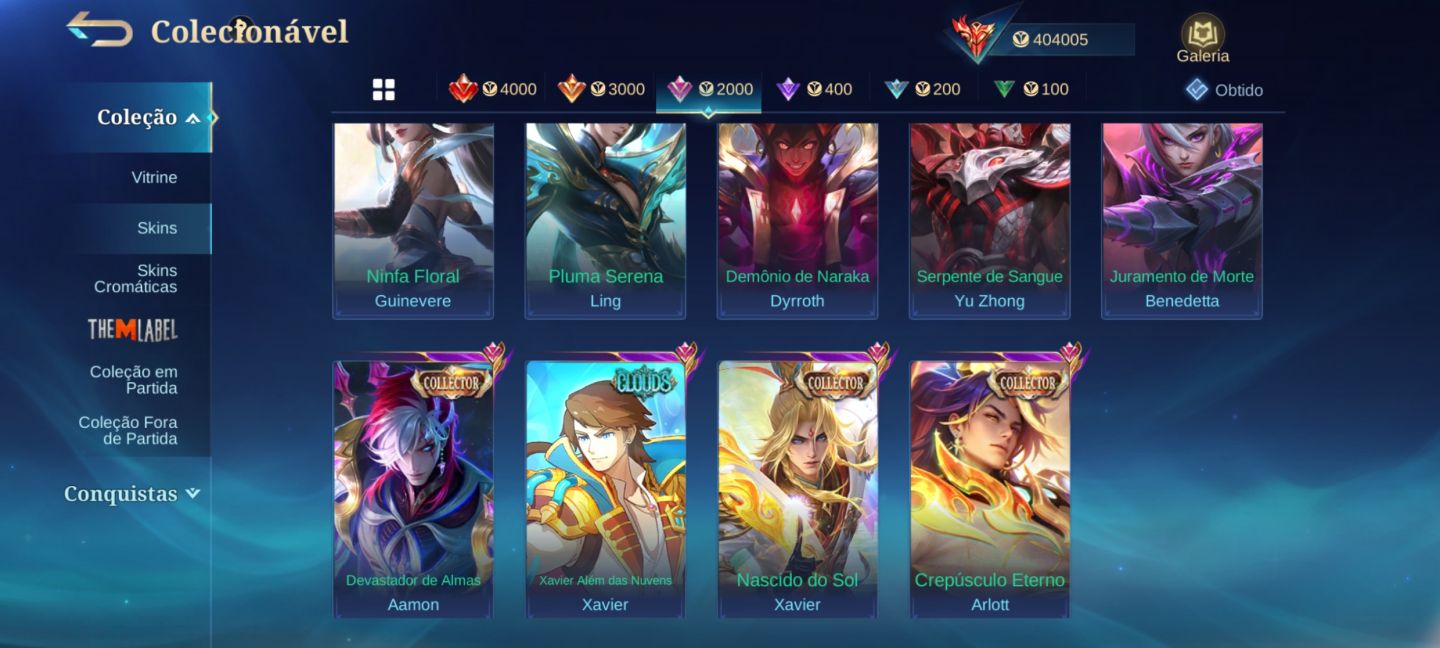 Conta - Mobile Legends