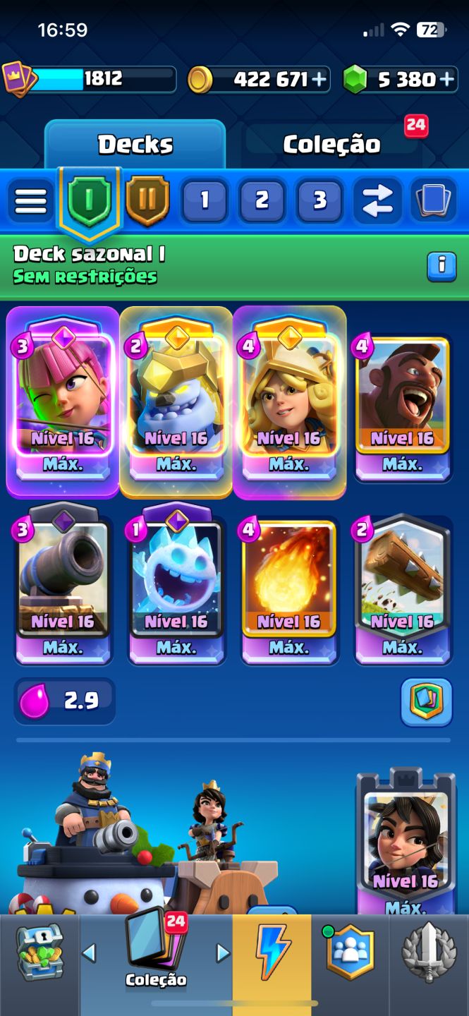 Clash royale conta 9 anos de conta mt carta nv max e 15k troféu