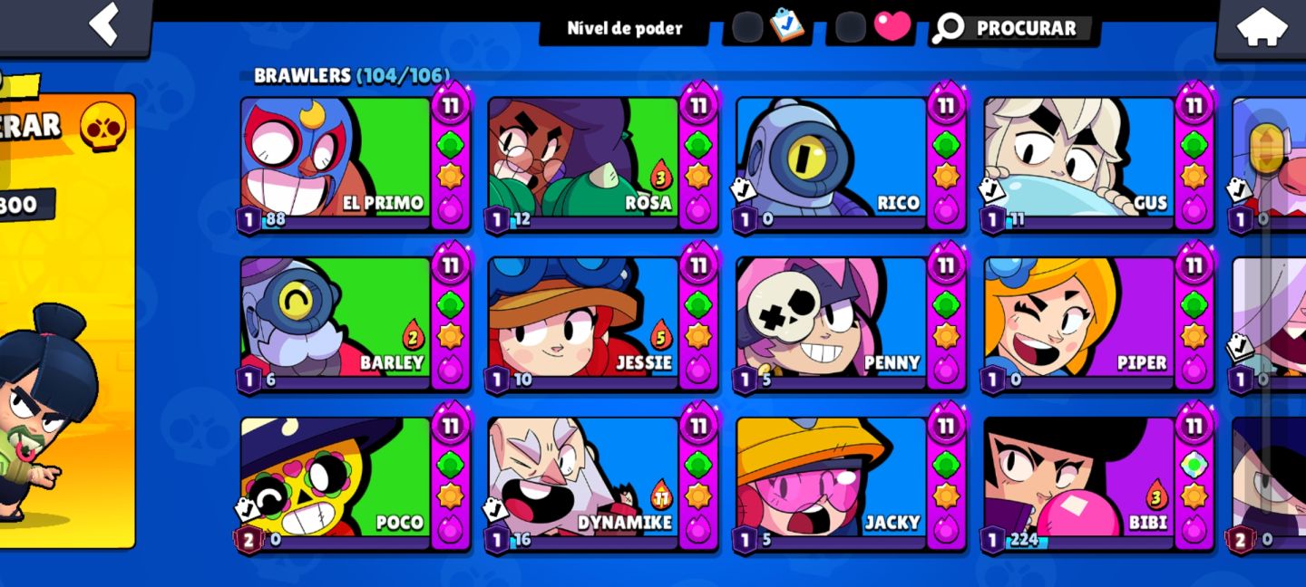 CONTA BRAWL STARS COMPLETA