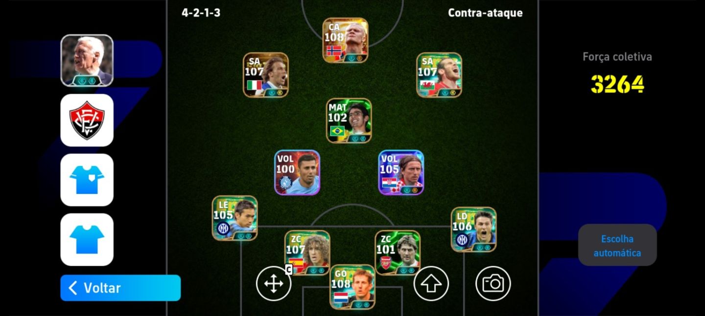 Conta efootball 3267+ força, del Piero, best Haaland bit time e companhia