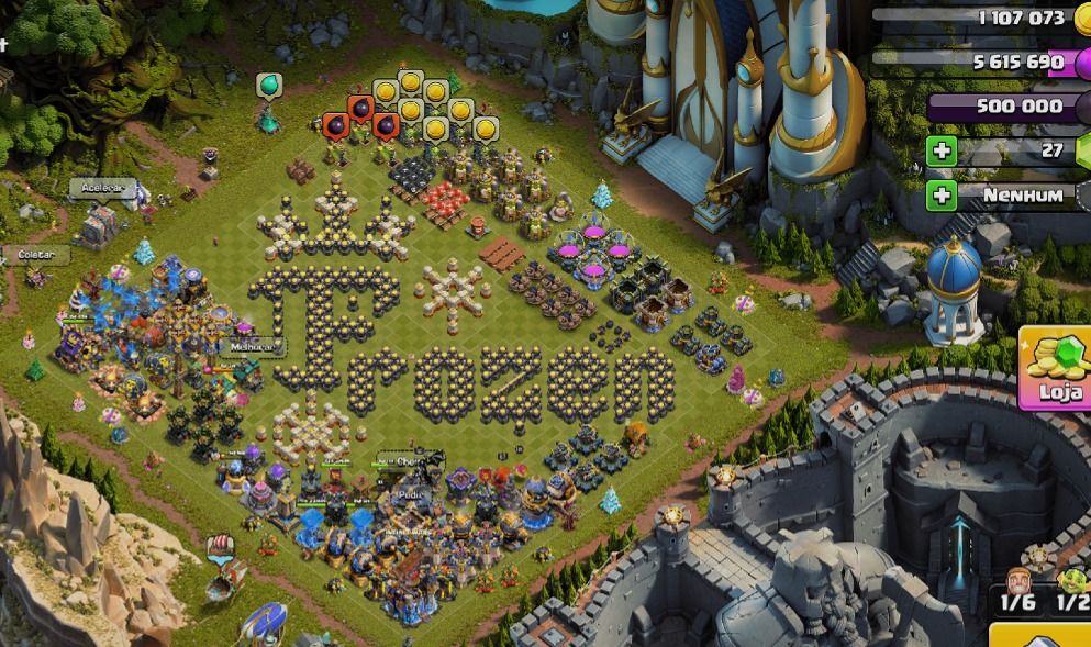CV 18 BEM UPADA, COM PAISAGEM LENDARIA E ALGUMAS SKINS DE HEROIS LEGAIS.