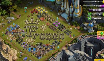 CV 18 BEM UPADA, COM PAISAGEM LENDARIA E ALGUMAS SKINS DE HEROIS LEGAIS.