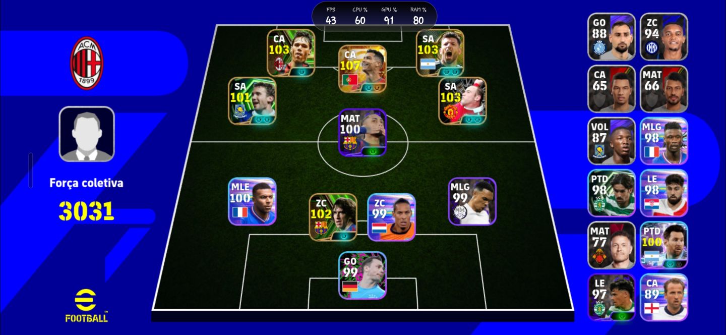 EFOOTBALL | CONTA COM NOVO CR7 + ROONEY (dupla lendária)