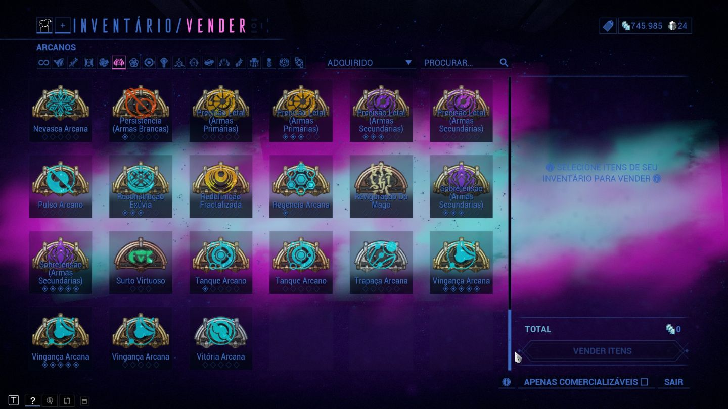 Desapego Warframe - MR21, frame buildados e Conta Vinculada a Steam