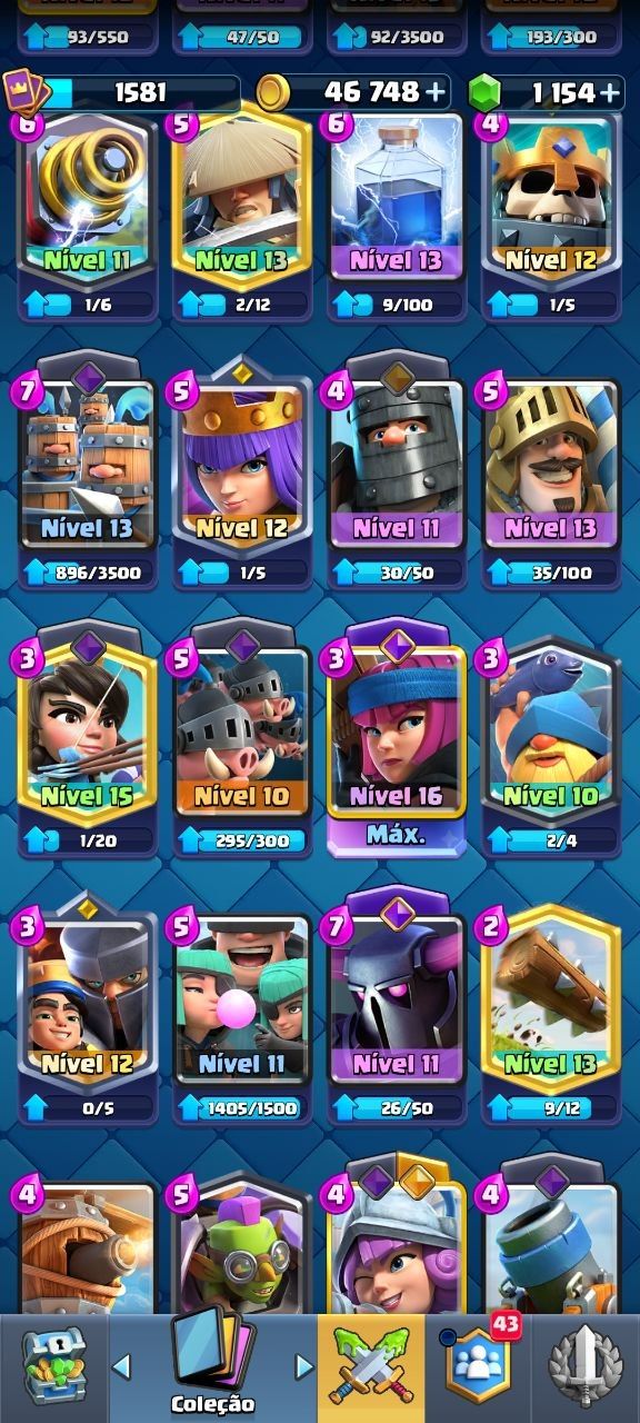 Conta clash royale +10k troféus 10 anos