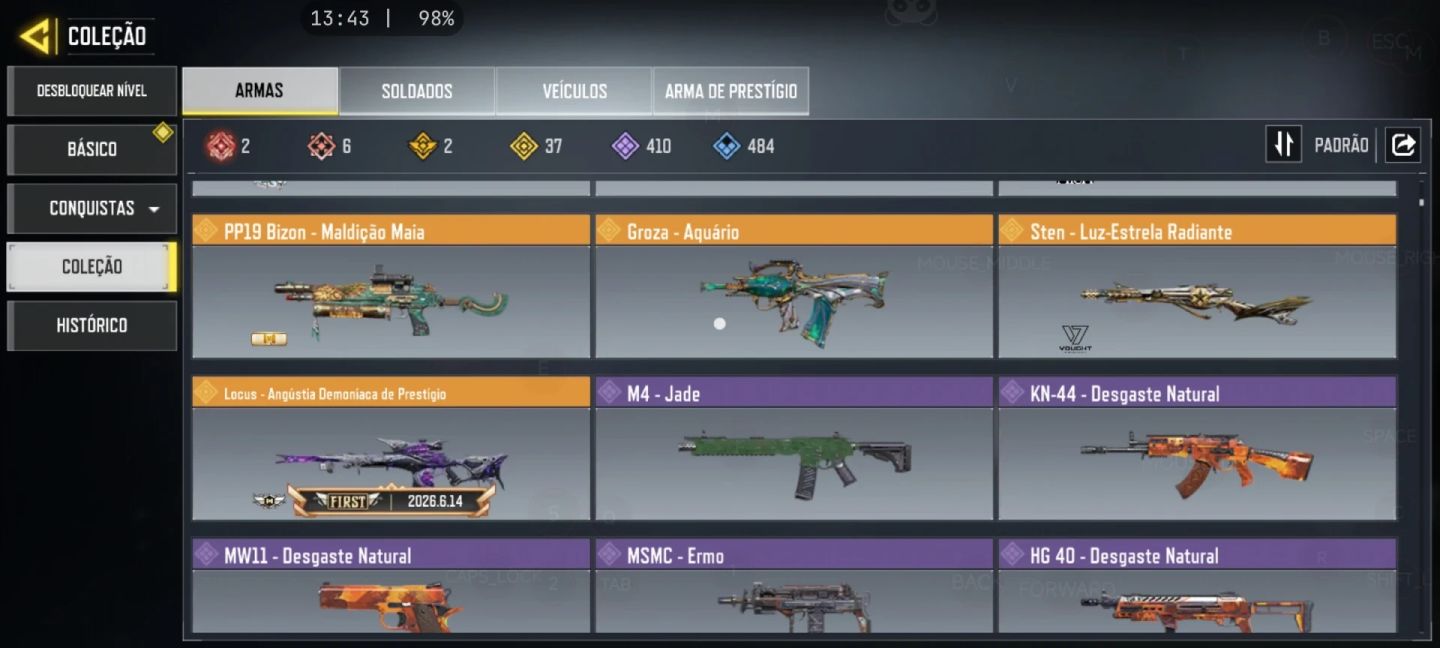 Conta de Call O1f Duty Mobile Premium