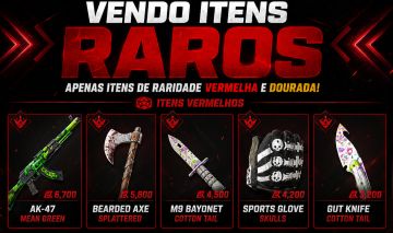COUNTER BLOX - ITENS RAROS (VERMELHOS E DOURADOS)
