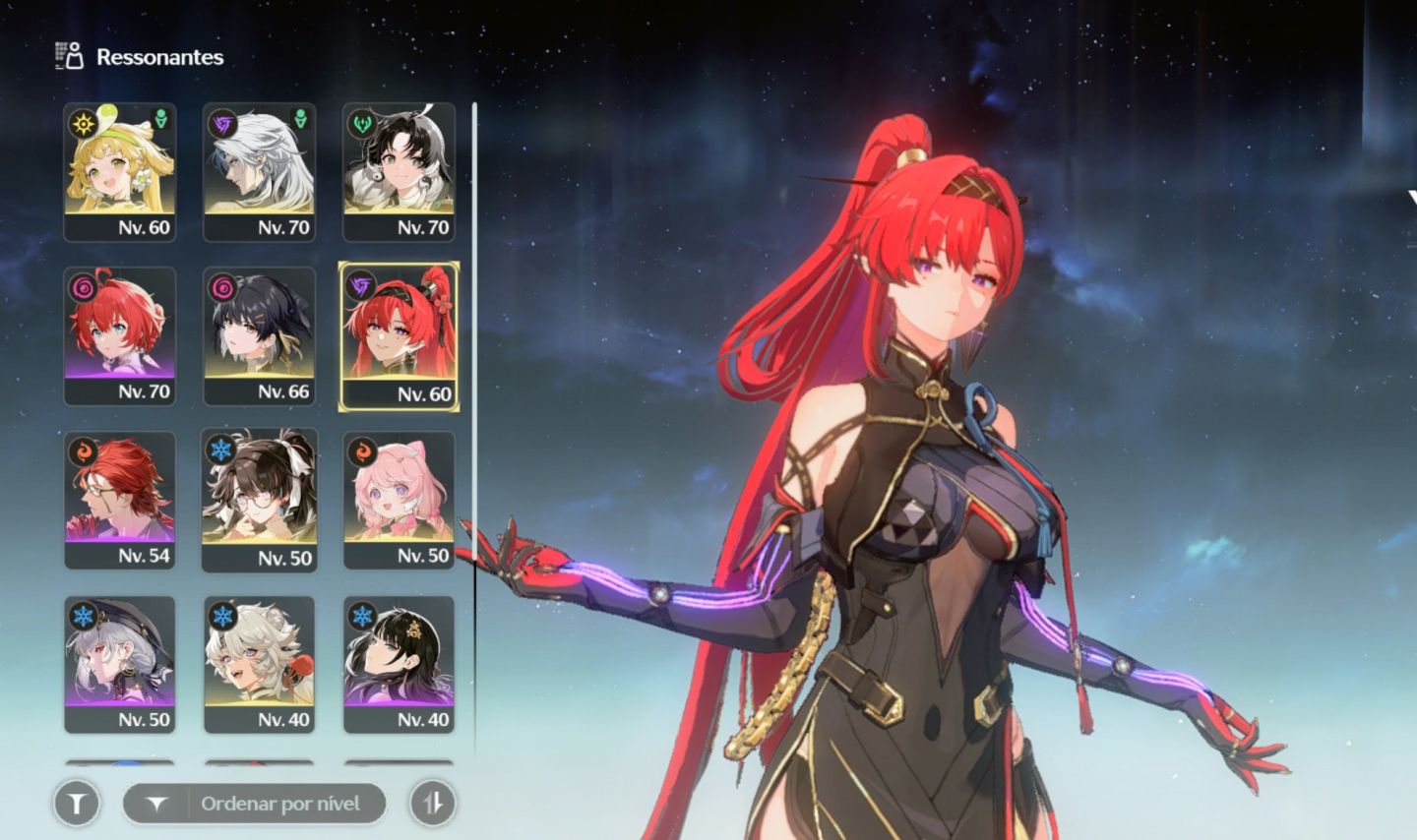 Wuthering Waves | 7 Personagens 5 + 2 Armas 5 nível 48