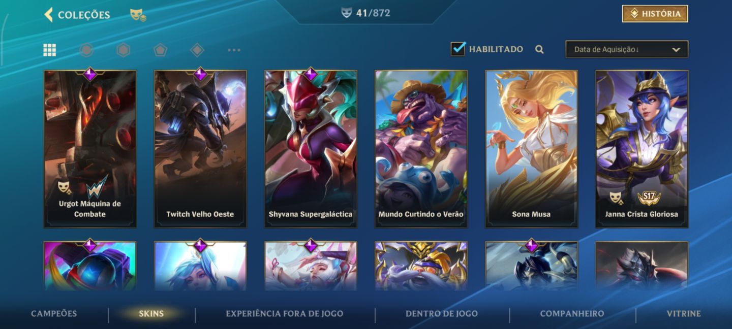 Conta platina level 90 lol wild Rift