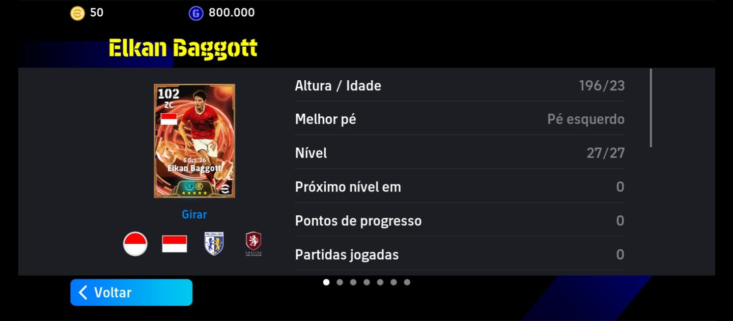 Conta efootball iniciante